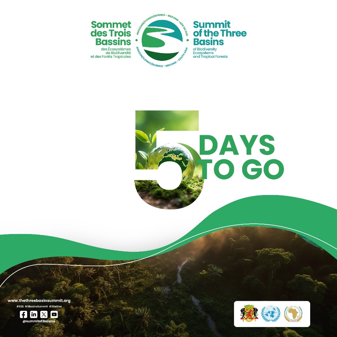 J-5 ⏳
Stay connected with the Three Basins Summit !

Find us on our social networks for the latest news and follow our website for full information on this essential event.
Together, we're building a greener, more resilient future.
Join us ➡️ thethreebasinsummit.org

#3basins