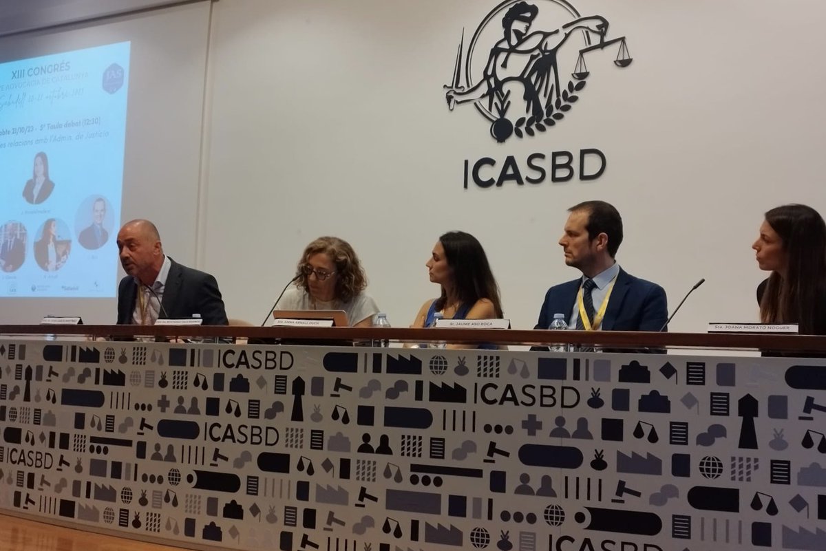 XIII Congrés de la Jove Advocacia de Cat. (2a jornada). El membre de la Junta del TAB i Degà l'<a href="/icavor/">Icavor</a> , Sr. Joan Martínez García, ha participat en la Taula debat “Reptes en la transformació de l’Administració de Justícia” amb la magistrada Sra.Raga, la Sra.Arnall i  el Sr.Aso