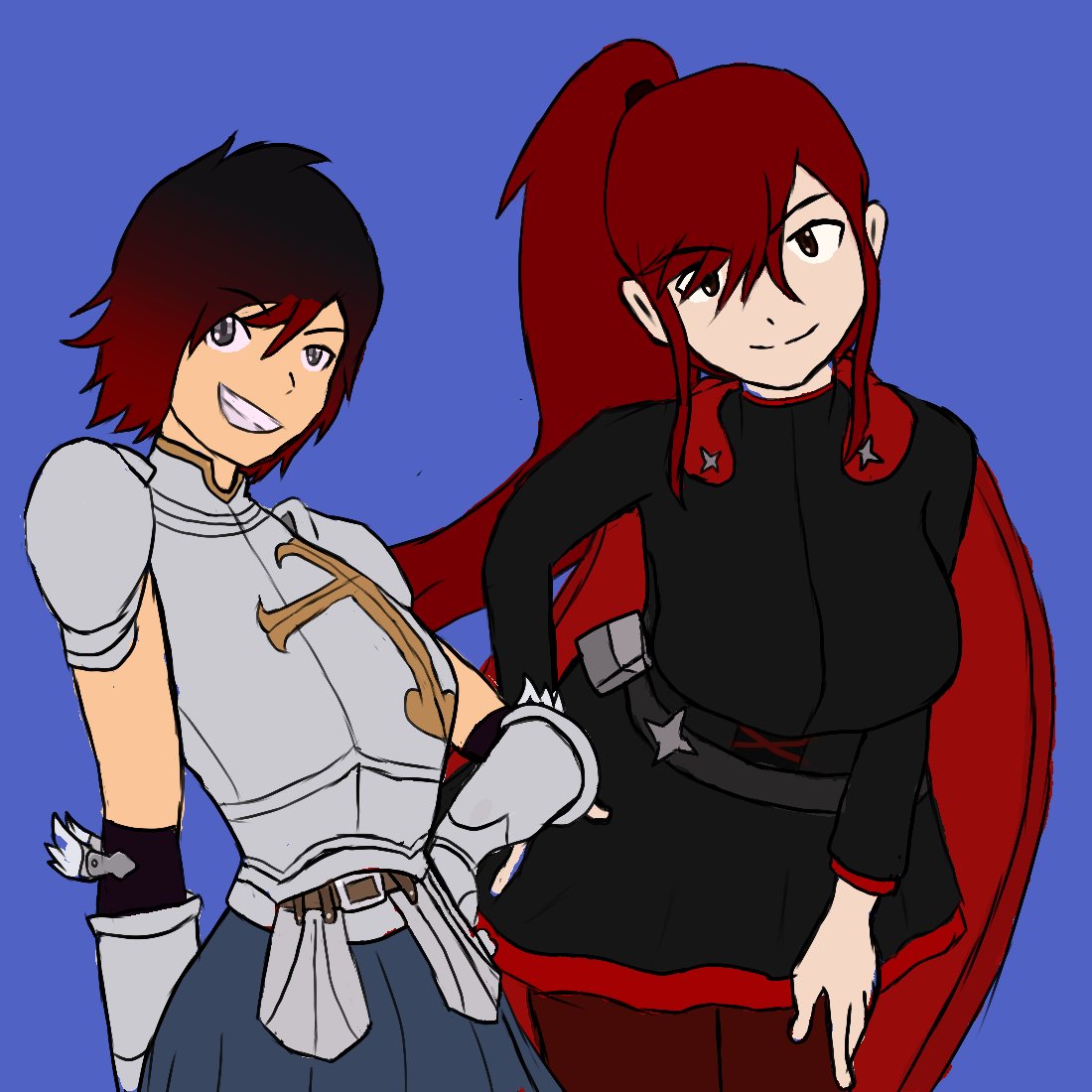 A fun drawing while I'm working on my Crossover Fic of RWBY X Fairytail 

The Red Girls (and my Favorite Girls), Ruby, and Erza in each other's (original) outfits

I might work on Weiss and Lucy later

#RWBY #FairyTail #RubyRose #ErzaScarlet #RWBYFanart #Crossover