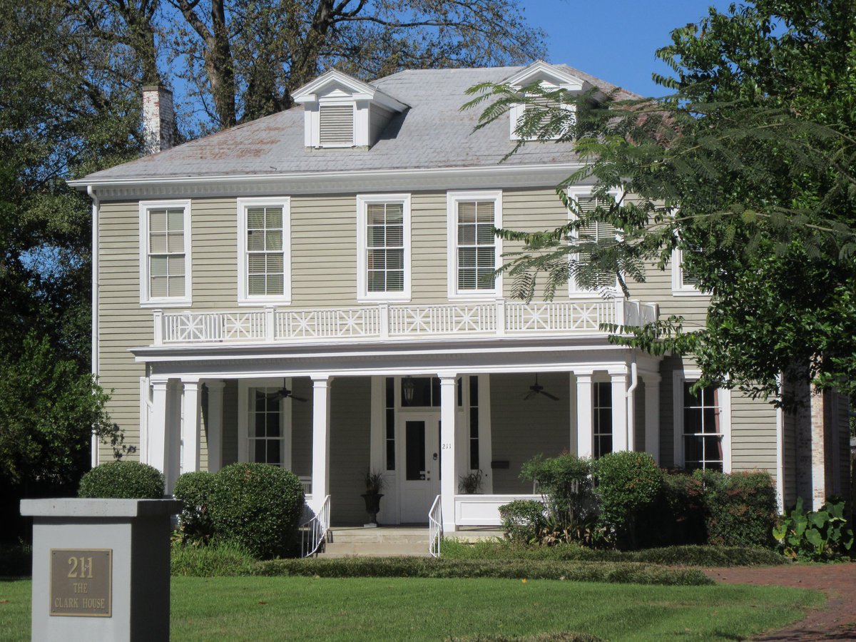 The Clark House was home to the founder of #Clarksdale, #Mississippi, John Clark, who came to America from #England.  Built in 1859, it is the oldest building in this #MississippiDelta town that is today famous for the #blues.  It is now a B&B. #Photo from 2018.  #travel #houses