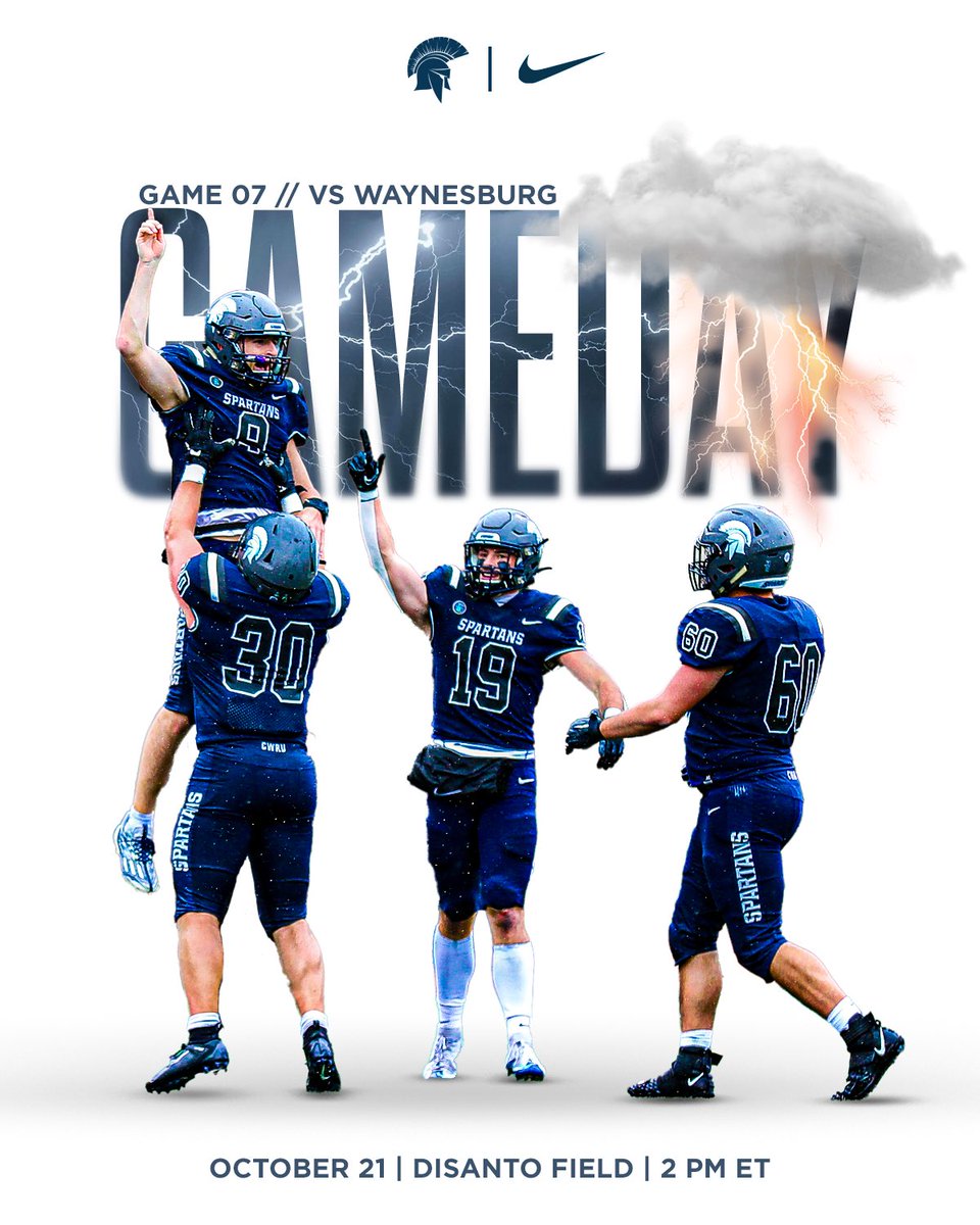 𝐈𝐭’𝐬 𝐆𝐚𝐦𝐞𝐝𝐚𝐲.

🆚 Waynesburg University
⏰ 2 PM
🏟️ DiSanto Field
📺 athletics.case.edu/sports/2023/7/…

#BlueCWRU #RollSpartans #d3fb