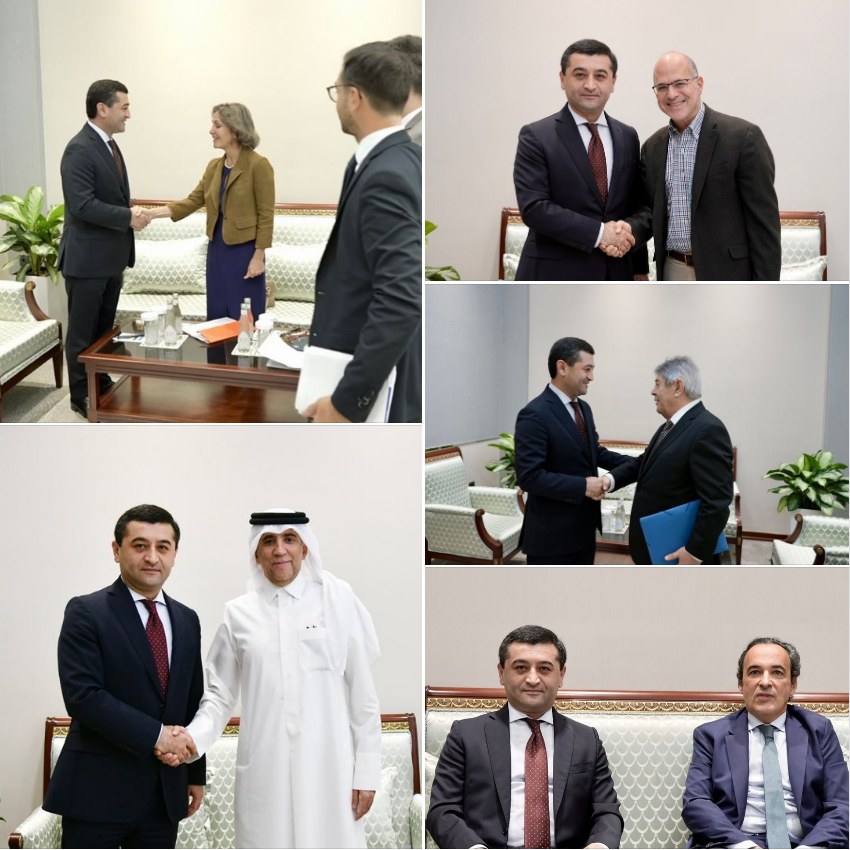 Had the great pleasure of meeting with Ambassadors H.E. Aurelia Bouchez of #France, H.E. Hassan Hamza Hashim of #Qatar, H.E. Guseyn Guliev of #Azerbaijan, H.E. Jonathan Henick of the U.S., and H.E. Agostino Pinna of #Italy to #Uzbekistan. We had candid conversations, discussed…