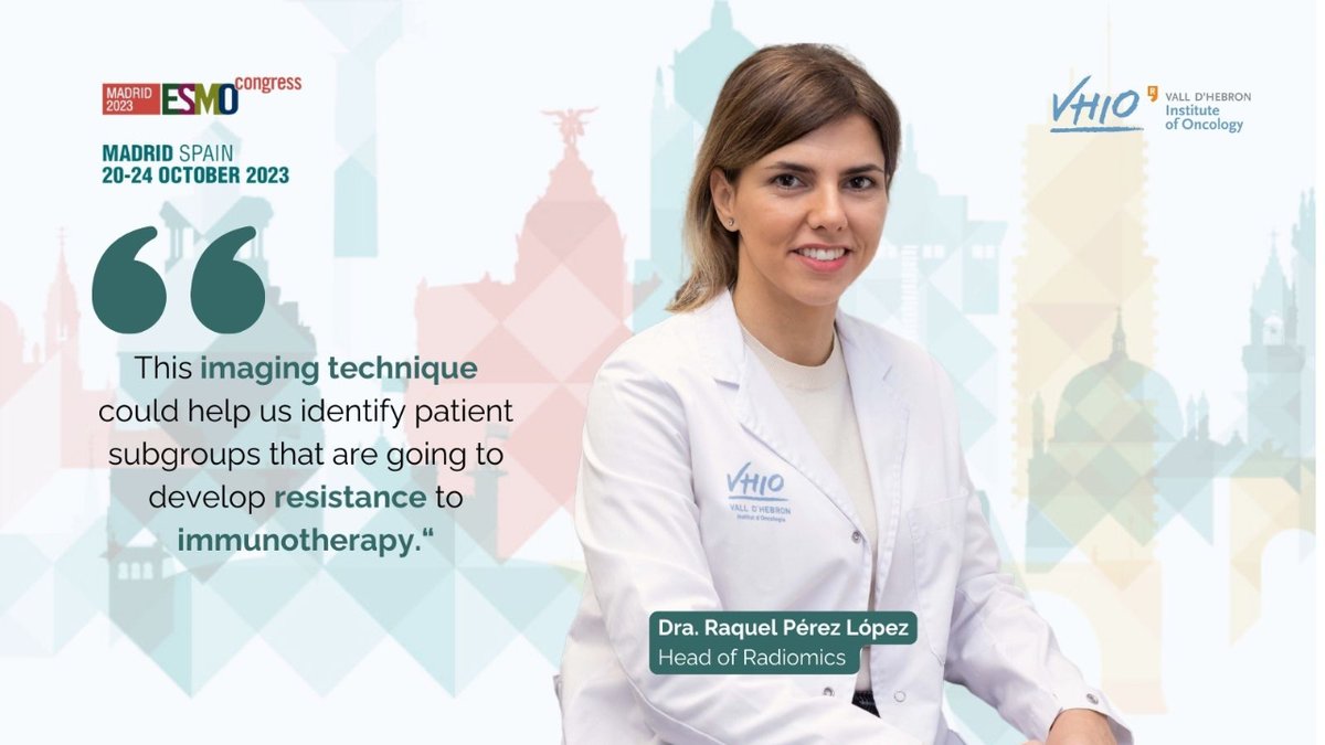 VHIO's tweet photo. #ESMO23 A VHIO's prospective study led by @RaqPerezLopez reveals the potential of #mpMRI to assess the tumor microenvironment and forecast ICI response in advanced solid tumors.
🎙️ Presented today at @myESMO by VHIO’s @KingaBarcelona.
➕ https://t.co/RLJyD8SRic https://t.co/2qc9vQJ4zq