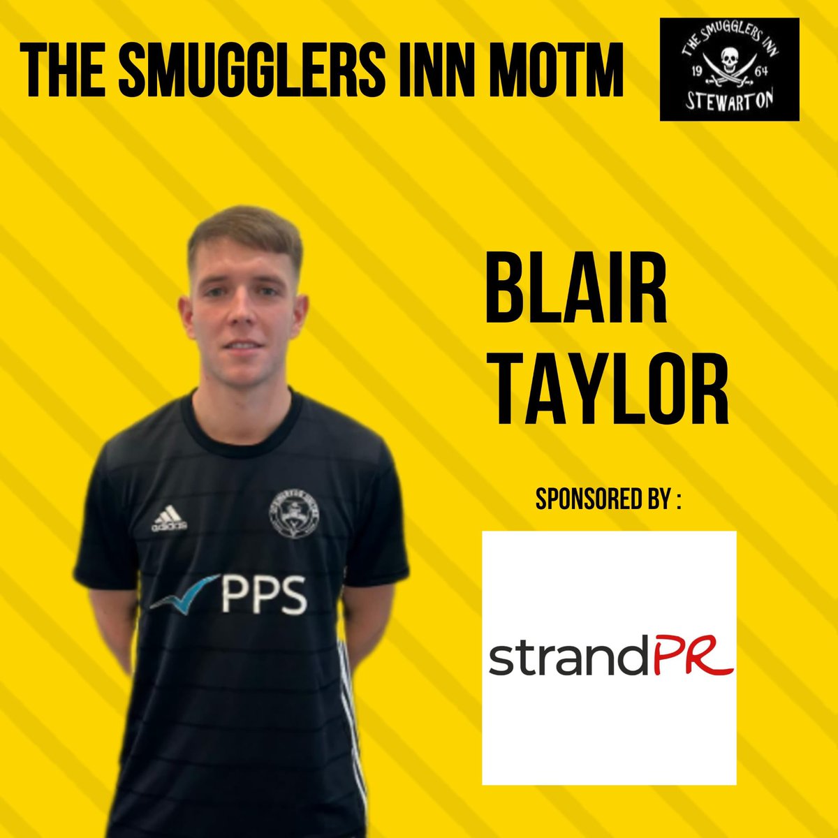 Todays @smugglers_the Man of The Match goes to Blair Taylor. Blair is sponsored by @strandPR