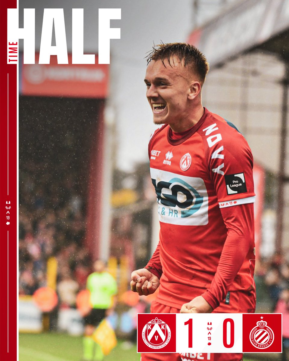 HT | 1-0 halfweg 👊🔥 1⃣-0⃣ | #KVKCLU 🔴⚪️