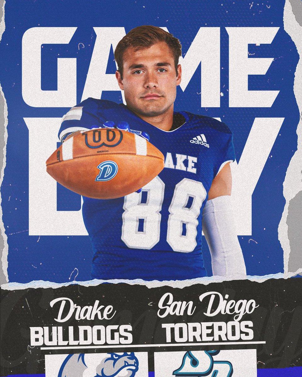 Drake Football (@drakebulldogsfb) on Twitter photo ๐๐ฒ๐'๐ ๐๐ผ ๐ง๐ต๐ถ๐
๐ San Diego
โฐ 4 PM (CT)
๐๏ธ Torero Stadium (San Diego, Calif.)
๐ shorturl.at/bosBK
๐บ ESPN+
๐ป shorturl.at/fnKRV
๐ป 102.1/1350 <a href="/ESPNDSM/">ESPN Des Moines</a>
๐ Varsity Network App
#BeTheChange
#DSMHometownTeam ๐๐ฒ๐'๐ ๐๐ผ ๐ง๐ต๐ถ๐
๐ San Diego
โฐ 4 PM (CT)
๐๏ธ Torero Stadium (San Diego, Calif.)
๐ shorturl.at/bosBK
๐บ ESPN+
๐ป shorturl.at/fnKRV
๐ป 102.1/1350 <a href="/ESPNDSM/">ESPN Des Moines</a>
๐ Varsity Network App
#BeTheChange
#DSMHometownTeam