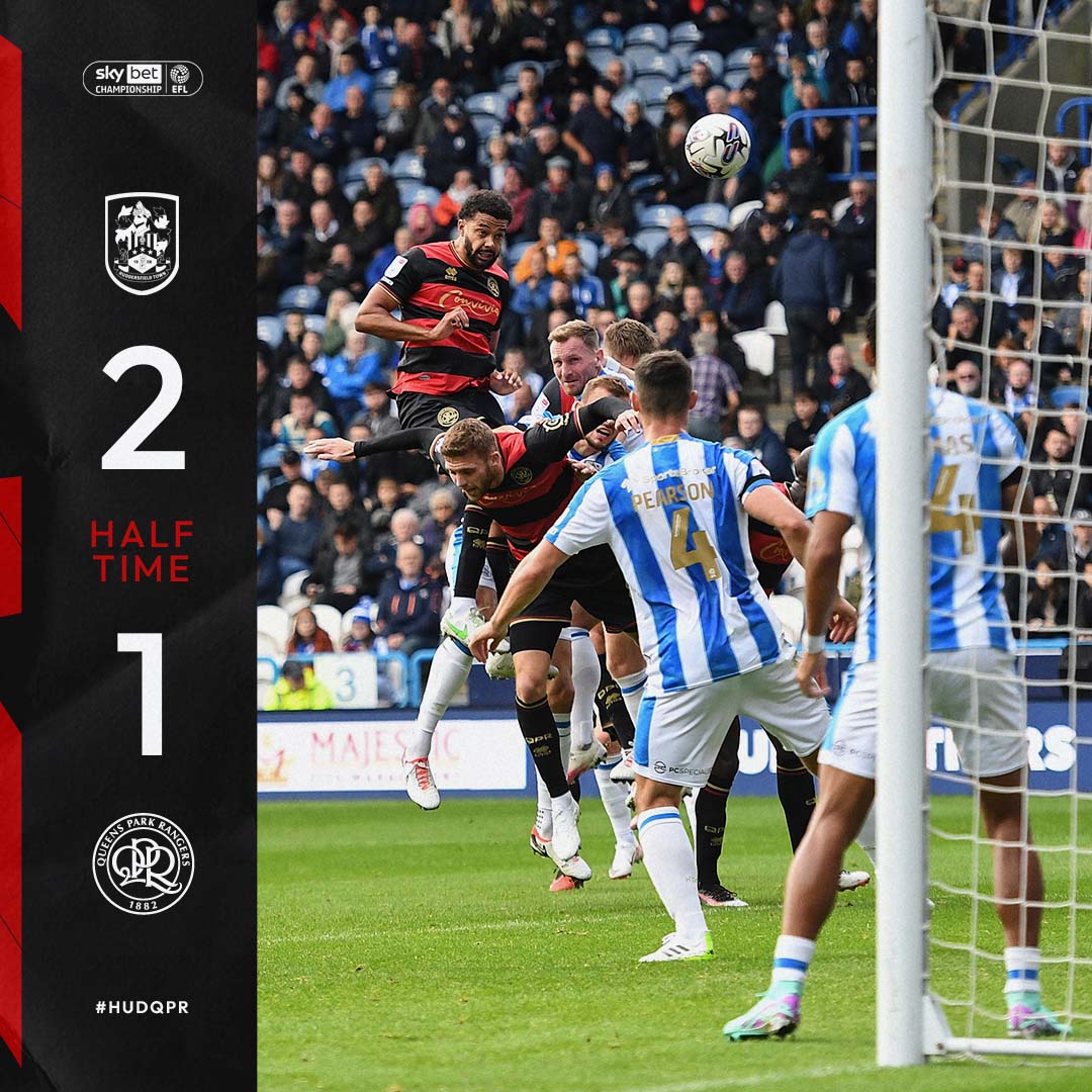 HALF TIME: Huddersfield Town 2-1 QPR.