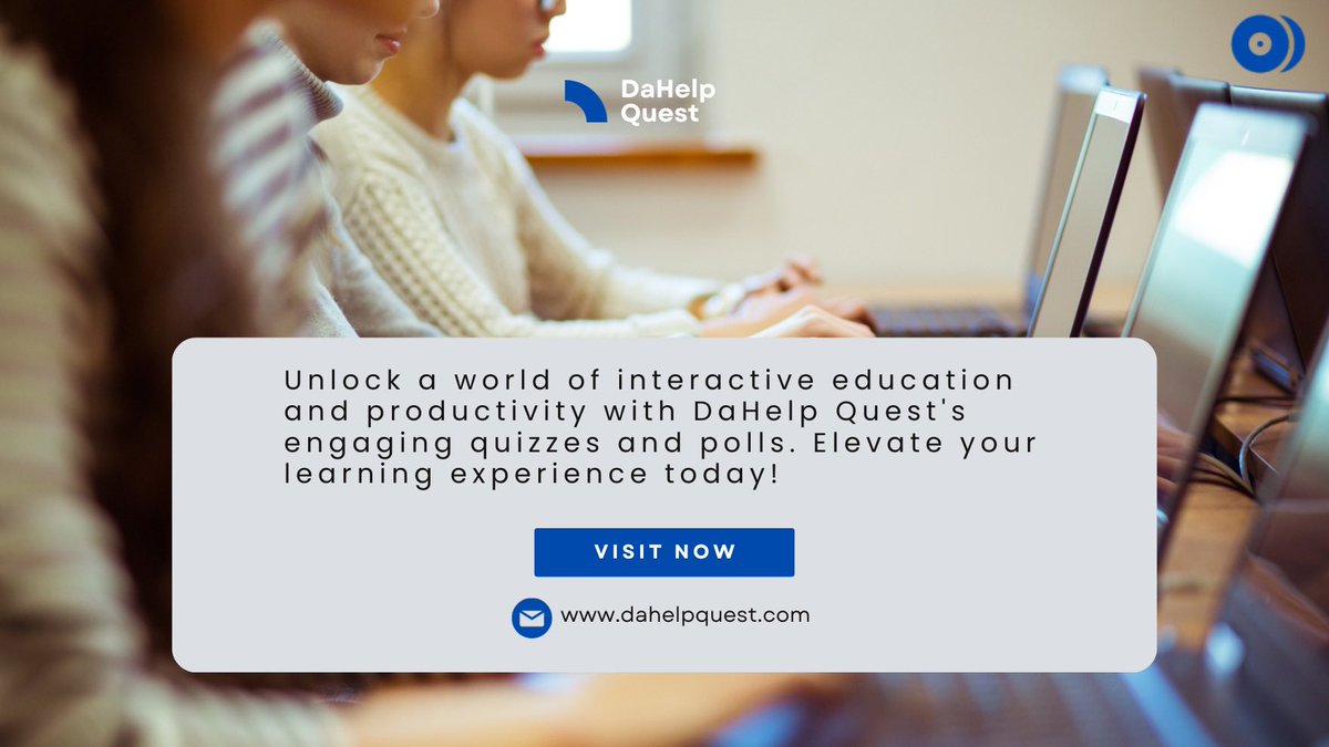 developerswollc's tweet image. Visit Us Now and Unlock the Future of Learning! 🚀 Discover all that DaHelp Quest has to offer at dahelpquest.com. Your journey begins here.
•
•
#AcademicSupport
#HappyUsers
#EnhancedLearning
#FreeTrial
#StudySmart
#DaHelpQuest 
#PDFChat 
#studywithDaHelpQuest 
#student