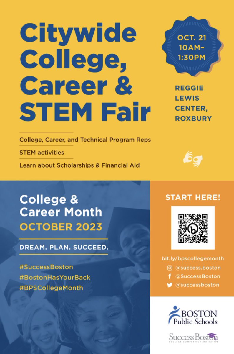 Today is the BPS Citywide College, Career &amp; STEM Fair, and we’re excited to be highlighting engineering as a great career! <a href="/SuccessBoston/">Success Boston</a>