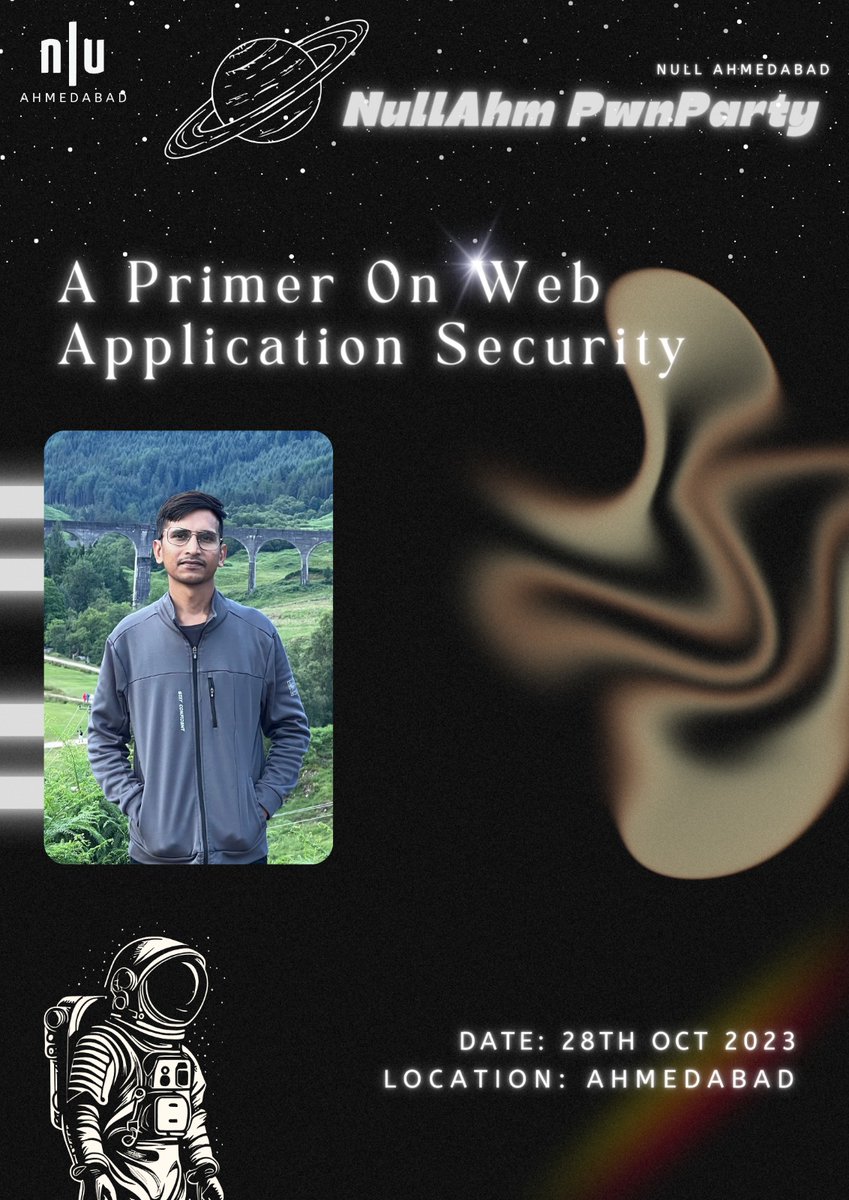 📢 #NullAhmedabad October PwnParty

🗓October 28th, 10:00AM IST

Learn to hack web applications from scratch in #puliya session by <a href="/_RaviRamesh/">રવિકુમાર રમેશ પાઘડાળ 🇮🇳</a>. He will teach the techniques required to get started in #bugbounty and web security.

RSVP: null.community/events/935-ahm…

<a href="/null0x00/">null - The Open Security Community</a> #nullahm