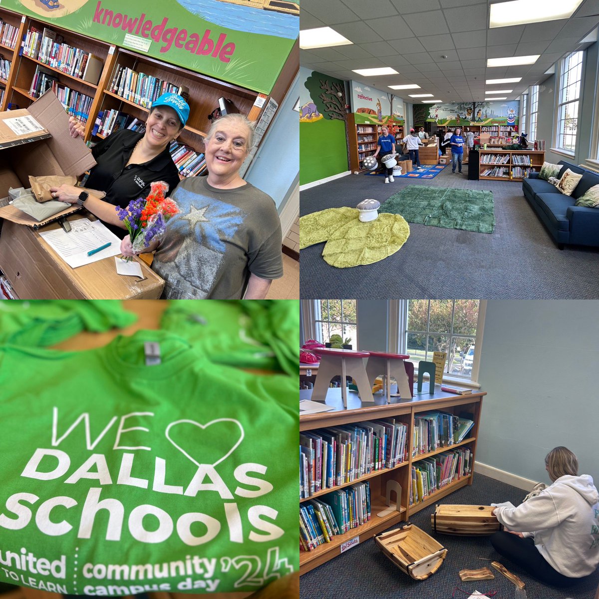 PrestonHollowES's tweet photo. Community Campus Day for 23-24 is underway at PHE-IB!! ๐ Library ๐ transformation โInto the Woodsโ ๐ณ๐ฒ๐ป๐ฐ๐ฆ and new benches/tables built in our newest courtyard! Research and inquiry are foundational to IB PYP studies! #U2LlovesDallasISD! @TemesghenAsmer3 @unitedtolearn https://t.co/D2A9YfiAUg
