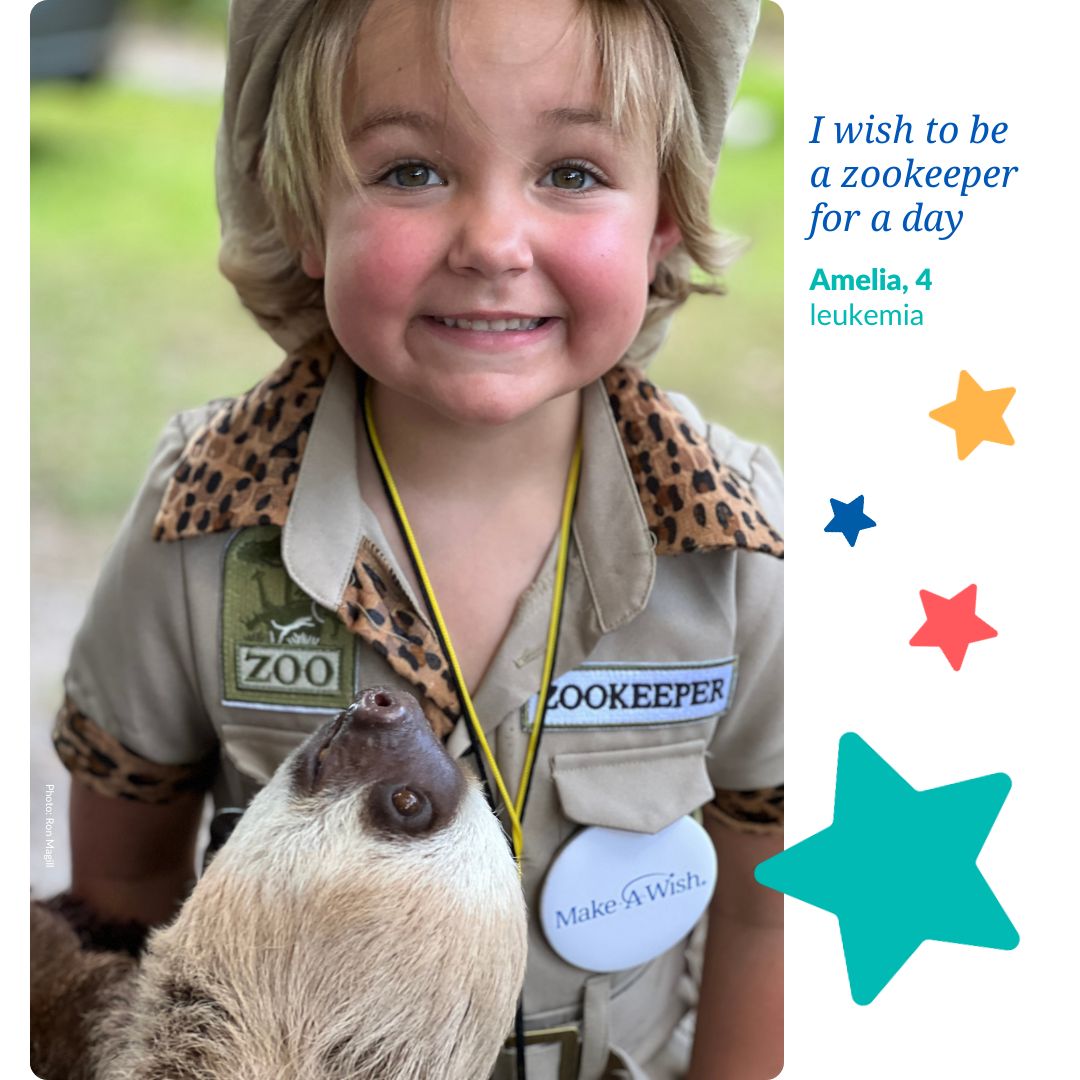 Make-A-Wish North Texas (@makeawishnt) on Twitter photo Happy #InternationalSlothDay! During her wish to be a zookeeper, Amelia spent time with several animals, including this adorable two-toed sloth. āKnowing that she could have a wish gave us motivation to keep going.ā ā Carrie, Ameliaās mom <a href="/MakeAWishCNFL/">Make-A-Wish CNFL</a> Happy #InternationalSlothDay! During her wish to be a zookeeper, Amelia spent time with several animals, including this adorable two-toed sloth. āKnowing that she could have a wish gave us motivation to keep going.ā ā Carrie, Ameliaās mom <a href="/MakeAWishCNFL/">Make-A-Wish CNFL</a>