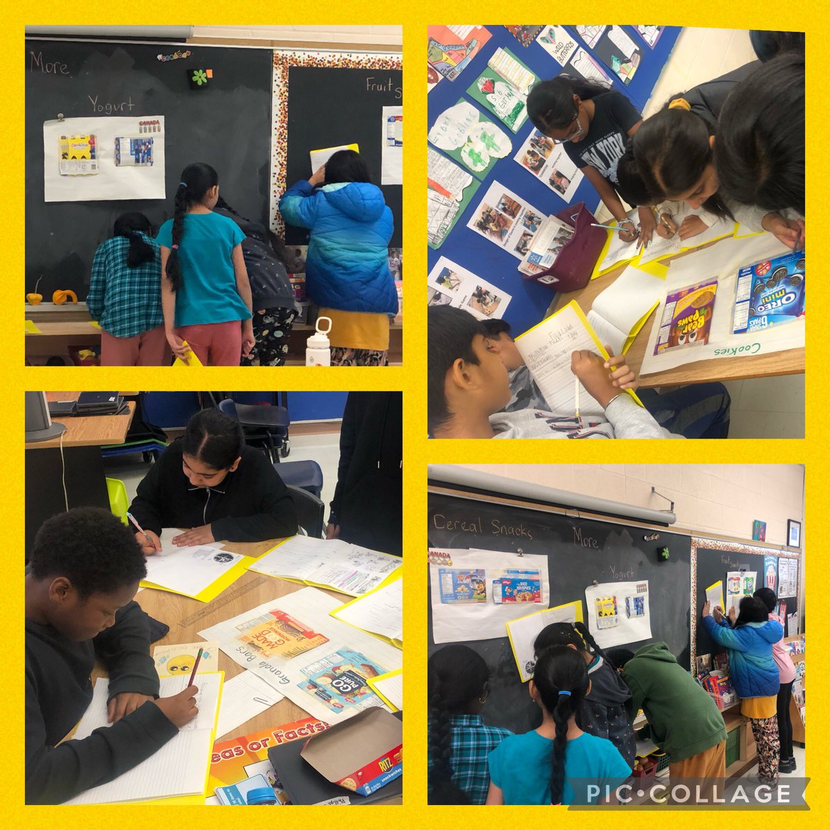 Apply learned knowledge to think about making a healthy choice-5C compares food packages to see the nutritional value and decide using their reasoning what is the better choice @PDSBFernforest