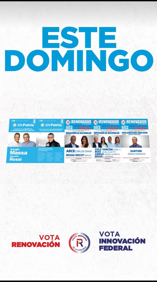 Este 22 Votemos con Esperanza!!! <a href="/grillo141/">Ruben Dario</a> <a href="/ADOMIS_Misiones/">ADOMIS_Misiones</a> <a href="/cjdechat/">Christian Dechat</a> <a href="/MirtaElizbaez/">Mirta Baez🌻</a> <a href="/Marcos42866602/">Marcos Caballero</a> <a href="/BurtnikClaudia/">Claudia Burtnik</a> <a href="/Andrsjulinrehe/">ANDRÉS J.A.REHE</a> <a href="/martin_monzonn/">martin monzon</a> <a href="/pablo_mycak/">Pablo Mycak</a> <a href="/LuisPed61382566/">Luis Pedrozo</a> <a href="/NormaBeatrizOr8/">Norma Beatriz Ortiz</a> <a href="/passalacquaok/">Hugo Passalacqua</a>