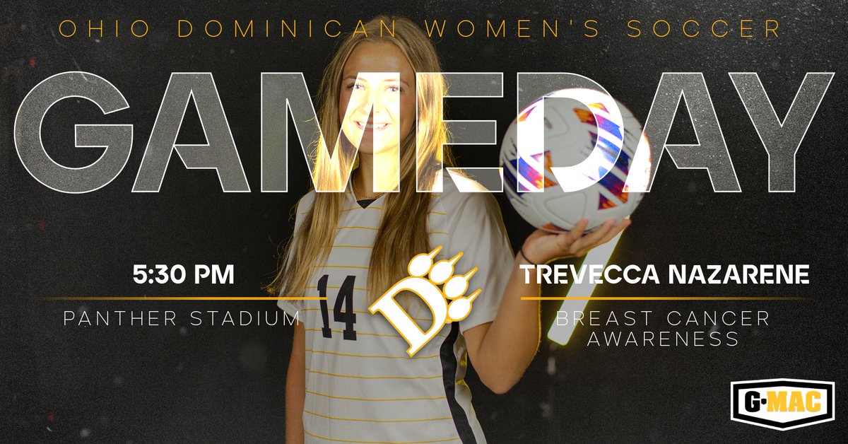 Come celebrate Breast Cancer Awareness Month tonight at Panther Stadium with @OhioDominicanWS! They host Trevecca at 5:30 PM! #ClawsOut 📺: bit.ly/3QXdf5L 📊: bit.ly/3L1Olhm