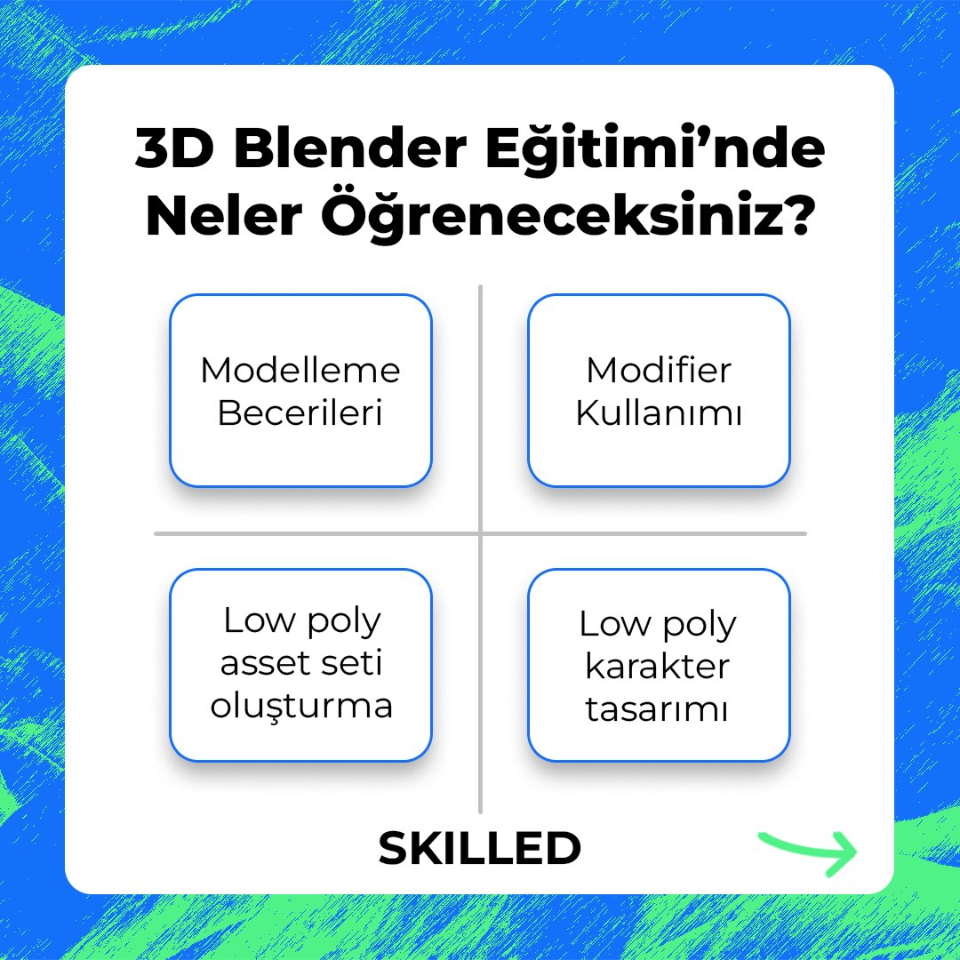 weareskilledhub's tweet photo. 🌟 3D Blender Program Kazanımları! 🌟

Blender Programımızla 3D dünyasının kapılarını aralayın! Bu eğitimle size unutulmaz beceriler sunuyoruz. 🎨💡 https://t.co/SyNNW0AIPc