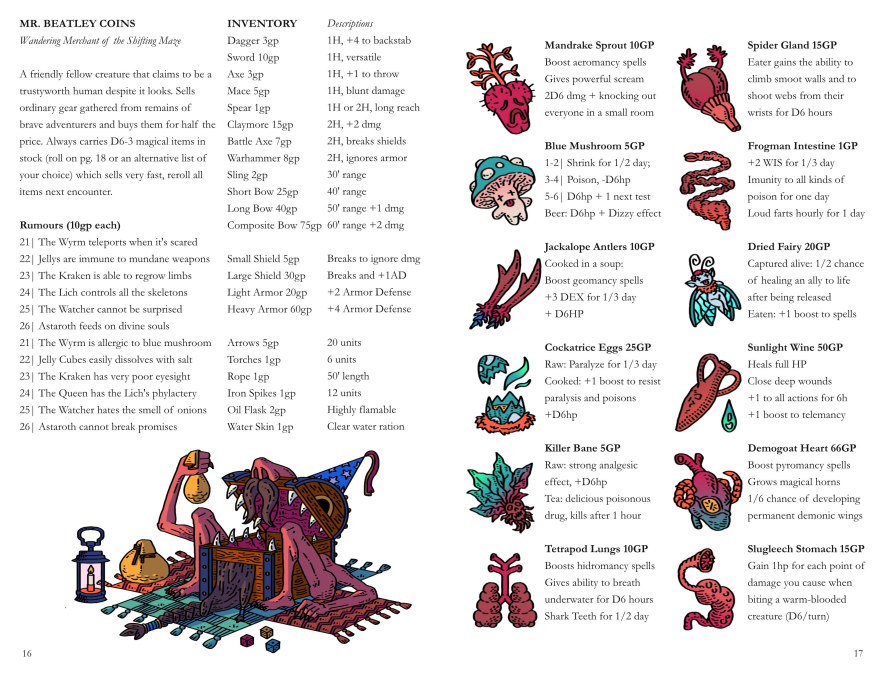 The third and final issue of the Beyond the Borderlands zine has finally arrived! 🔥🐍

Now we'll dive into the Shifting Maze, a six-level megadungeon beneath the Wicked Palovalley. 
Go check it out! 👇👇👇
gnarledmonster.itch.io/beyond-the-bor…

#ttrpg #nsr #fkr #osr #dnd