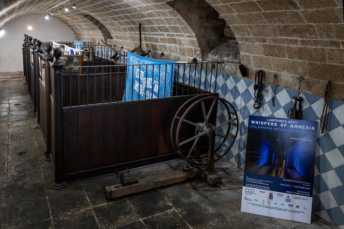 Lanfranco Aceti, Whispers of Amnesia, 2023. Solo Show. Palazzo Pantaleo. Photography: Giorgio Ciardo. 
<a href="/la_Biennale/">La Biennale di Venezia</a>

#MASWeek #cracpuglia #tarantograndtour #amaci #UNESCO #contemporaryart #scultpture #installation