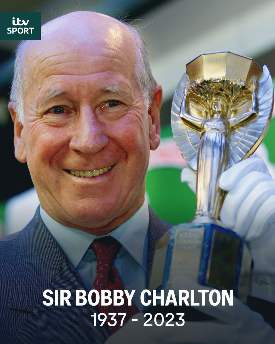 England World Cup winner Sir Bobby Charlton has died at age 86