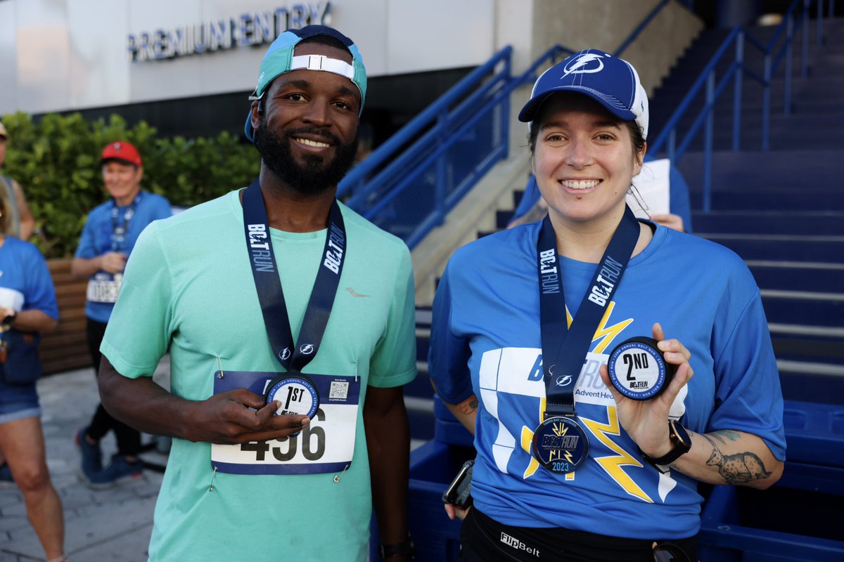 LightningFDN's tweet photo. What. A. Morning.

Thanks to the 2,000+ runners who joined us this morning for the 23rd Annual #BoltRun presented by @AdventHealth! 

We hope you all had as much fun as we did! ⚡️ https://t.co/UHqo0JI9Xr