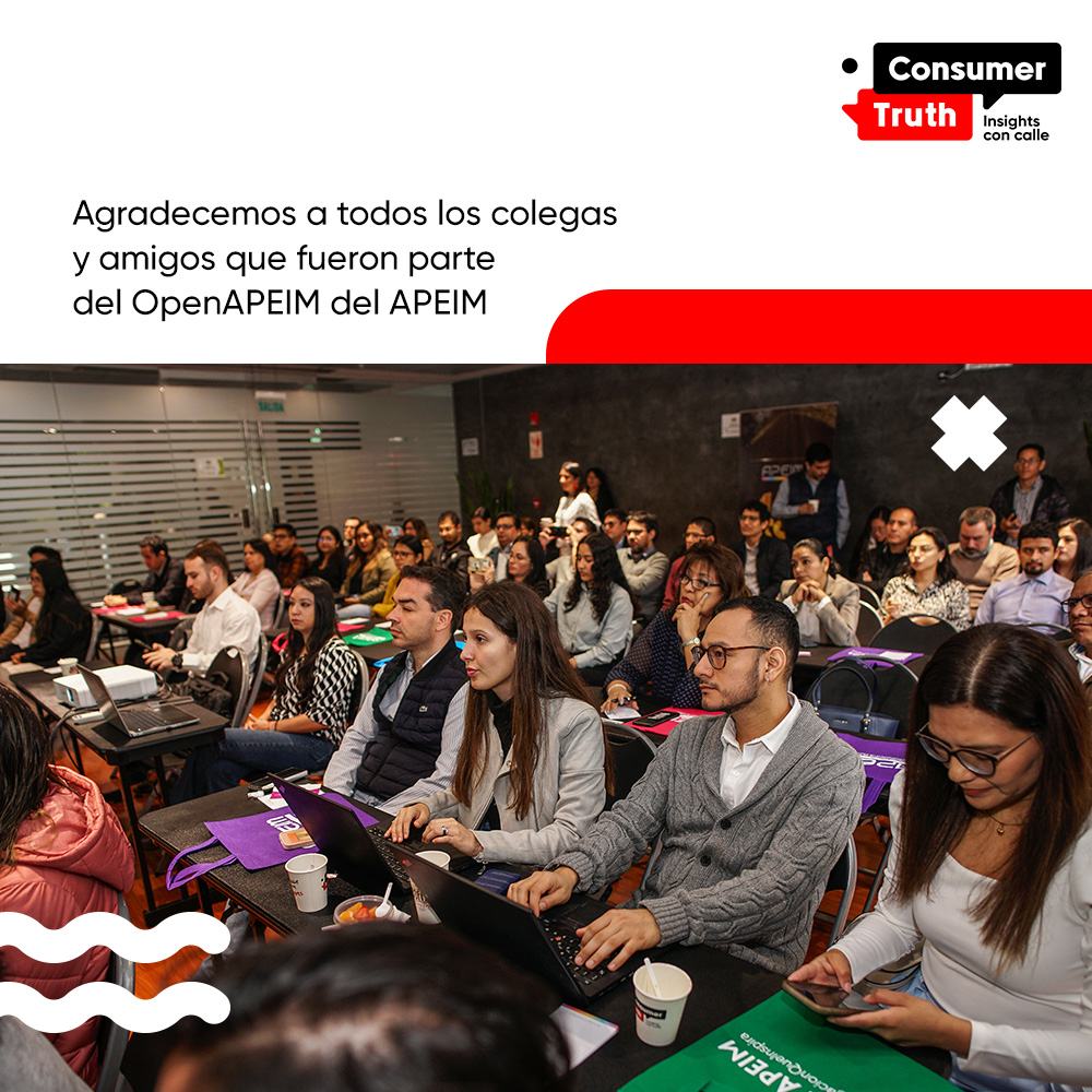 consumer_truth's tweet photo. Gracias a todos los investigadores, insighters, analíticos y curiosos de mente por asistir 🤗 #OpenAPEIM https://t.co/QURrJ0QOEP