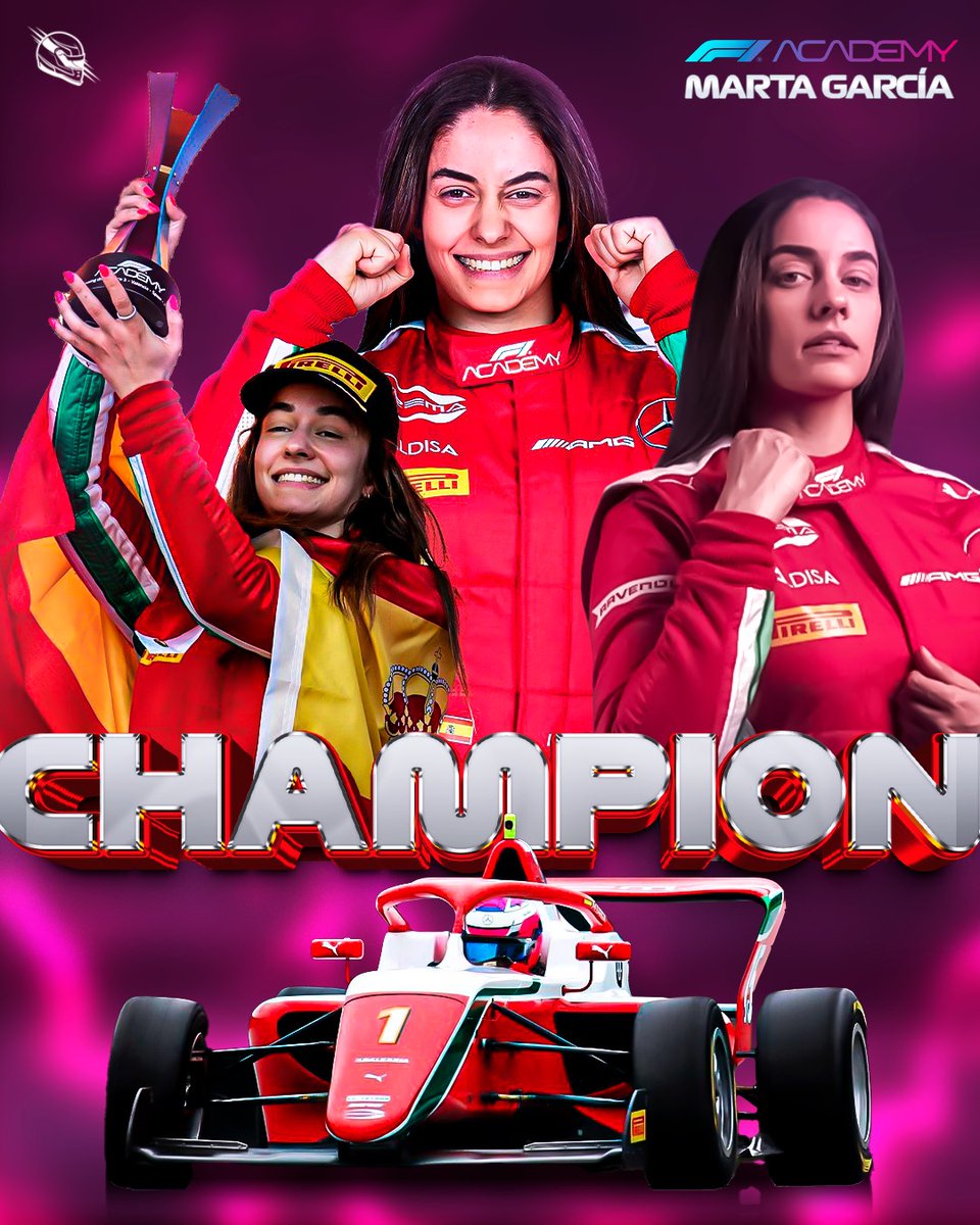 ElReyGuiri's tweet photo. 👑 ¡¡MARTA GARCÍA ES CAMPEONA DE LA F1 ACADEMY!!

¡¡VAMOOOOOOOOS!!

¡Enhorabuena, Marta! 👏👏👏 https://t.co/We8k218Dte