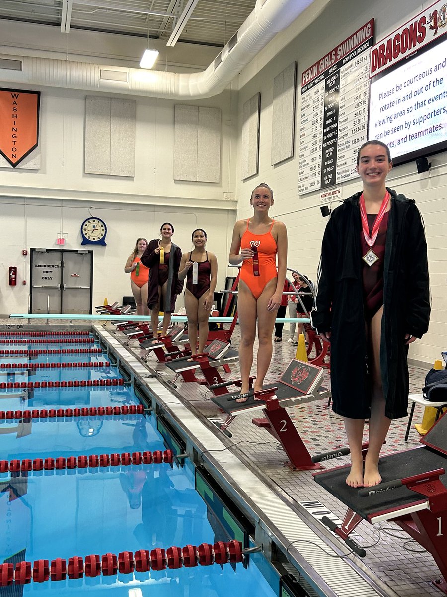 We have a new school record!! 

🔥Katie Unger🔥 
crushed the Dunlap High School record for 1 Meter Diving with a score is 414.55!  Way to go Katie! 
🦅❤️🥇