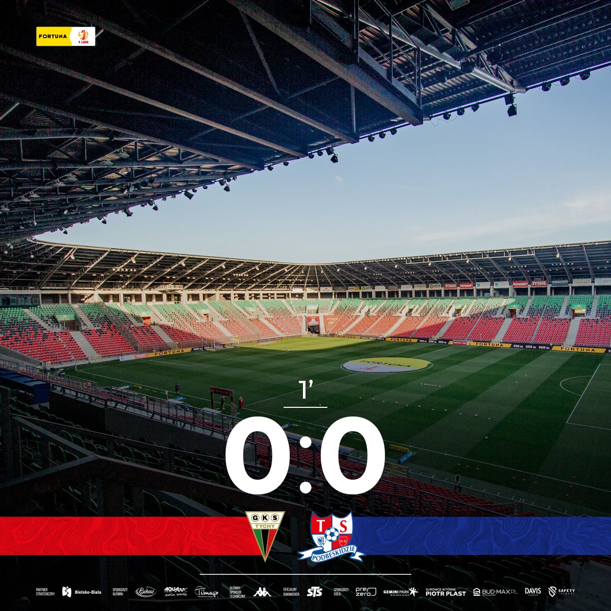 TSP_SA's tweet photo. ⏱ 1' | GKS Tychy 0:0 TSP

Zaczynamy i... po prostu trzymamy kciuki! ✊🔴⚪🔵

#TYCTSP
---
💻 LIVE: 👉 https://t.co/HuLUYcGGcU
📺 PPV 👉 https://t.co/IC2GxTHt2V https://t.co/iJ8rjVc2J3