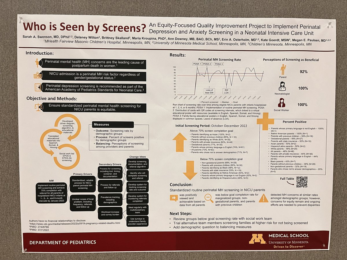 I LOVED this poster at the exhibit of the #AAP2023 @neodrswenson nice job!! @AAPexperience Let’s start the conversation on how to address the mental health needs of #NICUfamilies