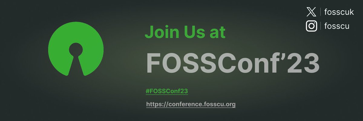 fosscuk's tweet photo. #FOSSConf is accepting submissions to speak. 
FOSSConf gathers enthusiasts and technologists from the open source community, November 26
Submit to speak before November 5:
https://t.co/LEVfO7iHTr https://t.co/3dWGh1kSU4