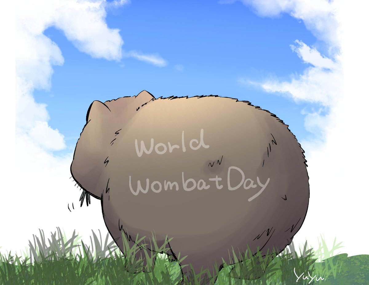 #WorldWombatDay #WombatDay #世界ウォンバットの日
世界中のウォンバットみんなしあわせになーれっ！