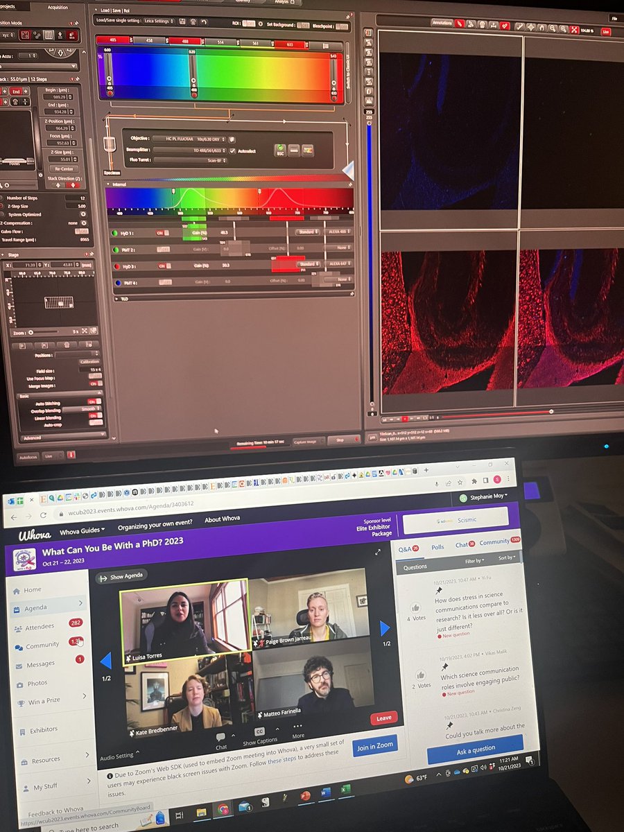 Attending the #WCUB2023 virtual conference and listening to a panel of some great science communicators while my brain imaging runs in the background 🔬
