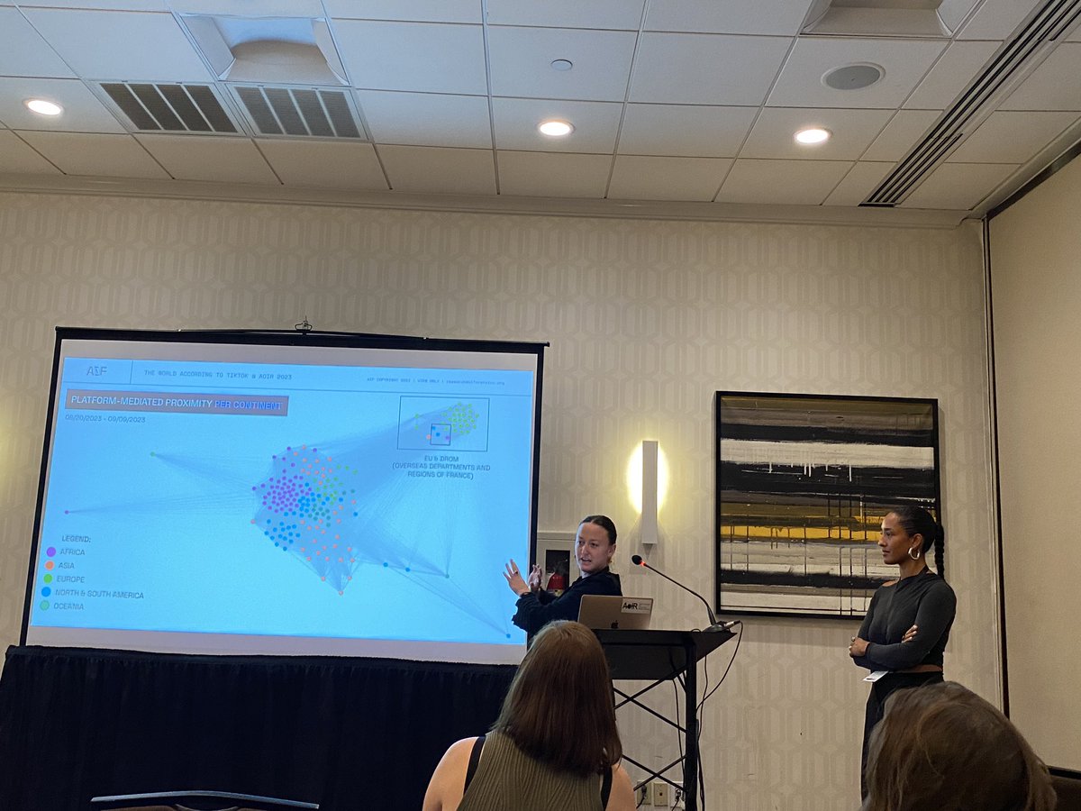 Now <a href="/aizaimm/">Miazia Schueler</a> and <a href="/nataliegk1/">Natalie Kerby</a> discuss the way TikTok organises content, clustering countries together following geographical lines of proximity. #AoIR2023