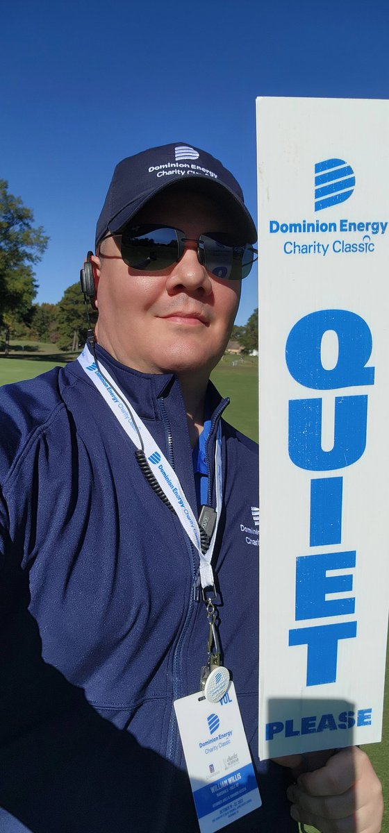 Quiet please, professionals at work Dominion Energy Charity Classic 

 #deccgolf #PGATOURChampions #RVA #DominionEnergy #DECC #decc2023