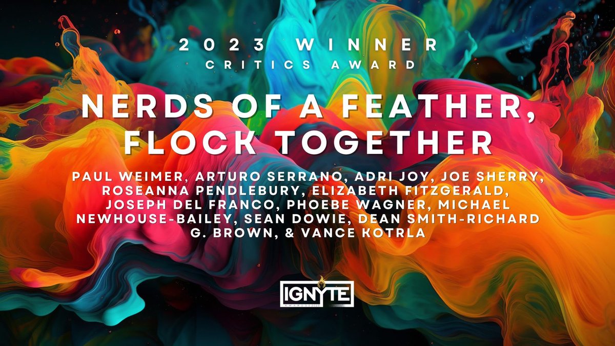 We're absolutely thrilled and grateful to have won the Ignyte Critics Award 2023, especially among such a great set of nominees - massive congratulations to everyone we share a category with, you’re all awesome.

ignyteawards.fiyahlitmag.com/2023-results/