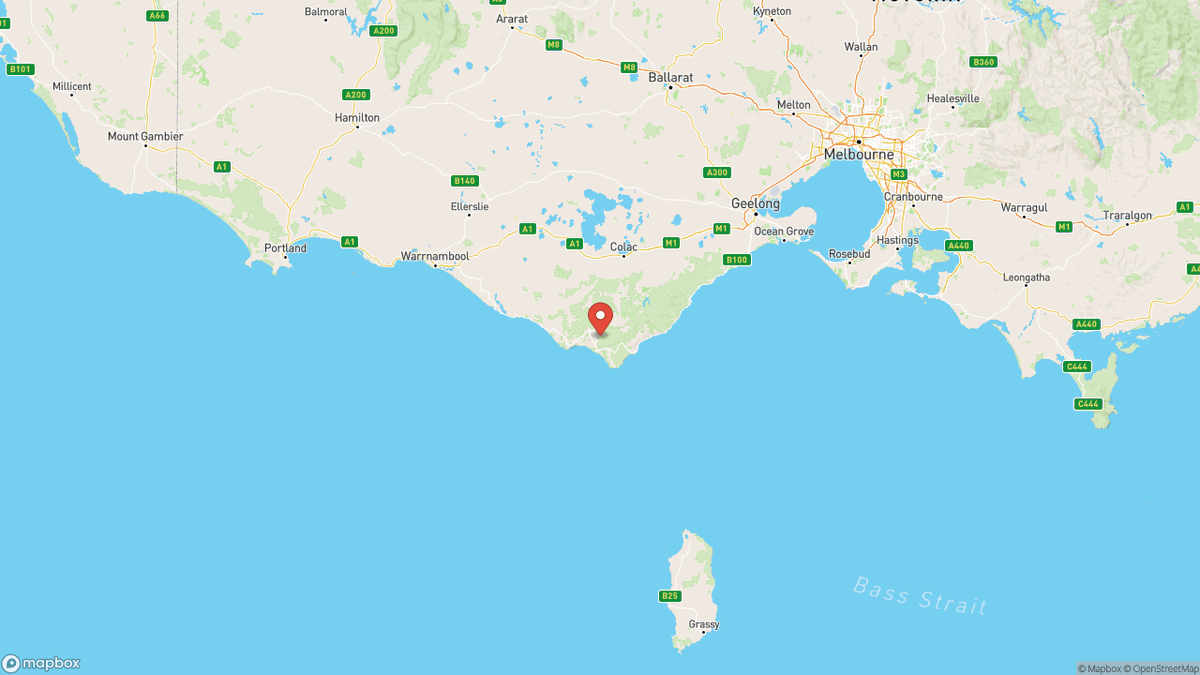 QuakeAlerts's tweet image. A magnitude 5.4 earthquake took place Near S.E. Coast Of Australia at 15:11 UTC (29 minutes ago). The depth was 5km and was reported by EMSC. #earthquake #earthquakes #Colac #Australia