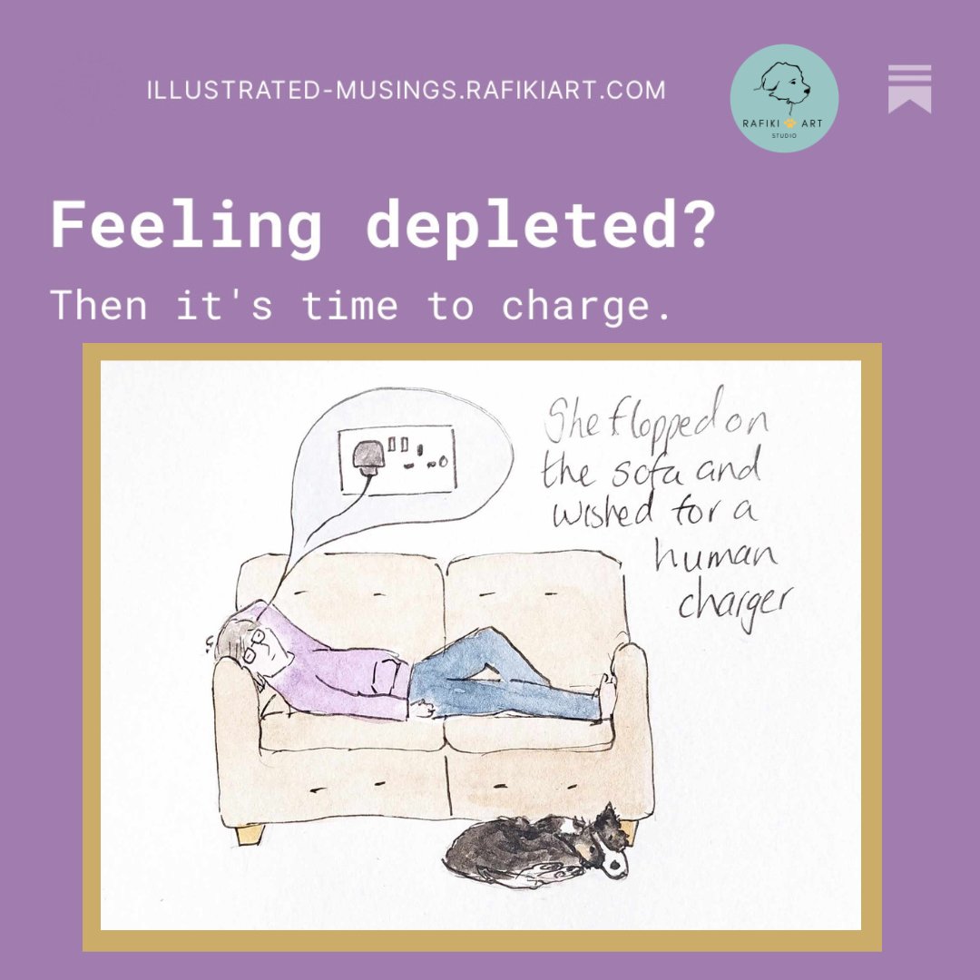 I have a new blog post out: 

illustrated-musings.rafikiart.com/p/feeling-depl… 

How do you charge your batteries? Please feel free to comment here or on my blog.