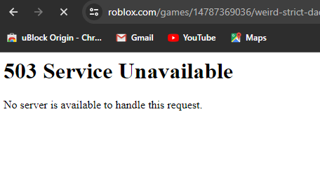 CleanTobi's tweet photo. Roblox is down again... #robloxisdown #roblox #bruh https://t.co/DAZVVPbpCj