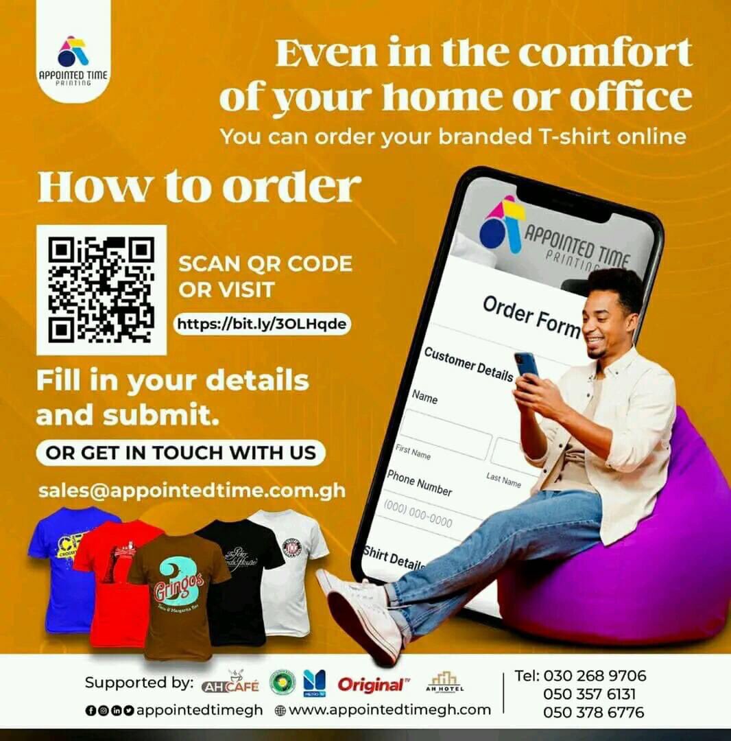 KwameJudah's tweet image. Saturdays are for standing out! @AppointedTimeGh ,even at the comfort of your home and offices,you can order your branded items online.Elevate your brand's presence and let it shine like never before. #SaturdaySpotlight #Appointedtime