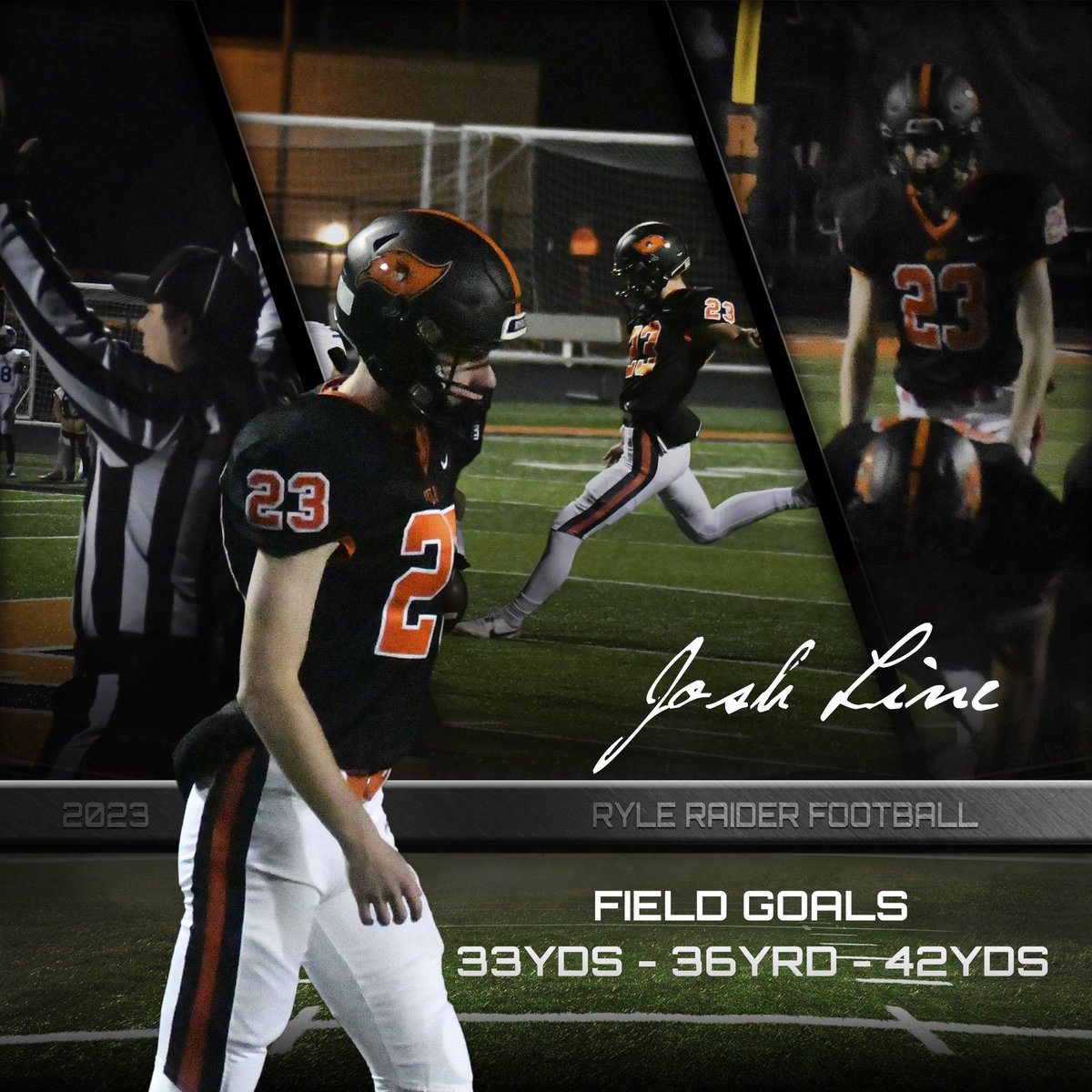 RAIDERSPORTSNKY's tweet image. RAIDER kicker Josh Line comes up big again last night in the WIN over Simon Kenton as they clinch the District Title!