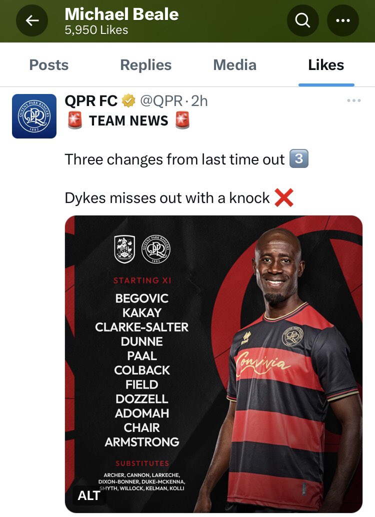 Not gonna exaggerate but this is at least something to be aware of #QPR