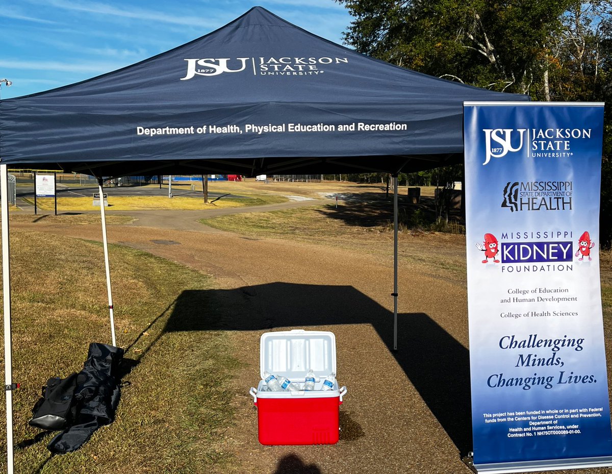 At @Tougaloo_1869 with @DrDorie1 this morning for the annual @kidneyms Michael Rubenstein Memorial Kidney Walk representing @JacksonStateU #TeamHPER    and COEHD. Thank you to our partner @msdh