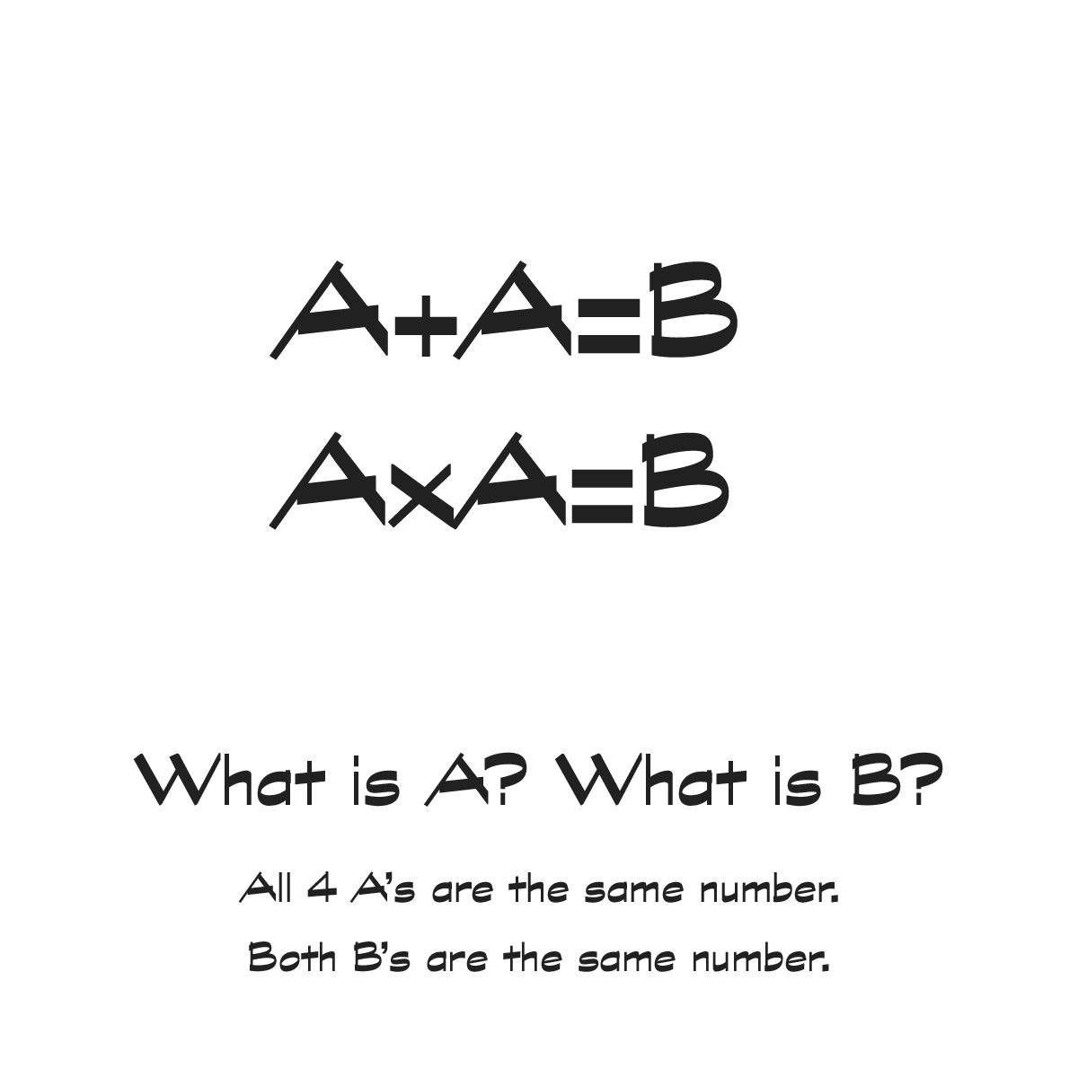 CordeiroRick's tweet image. WHAT IS A?
WHAT IS B?
CAN YOU SOLVE THIS ONE?