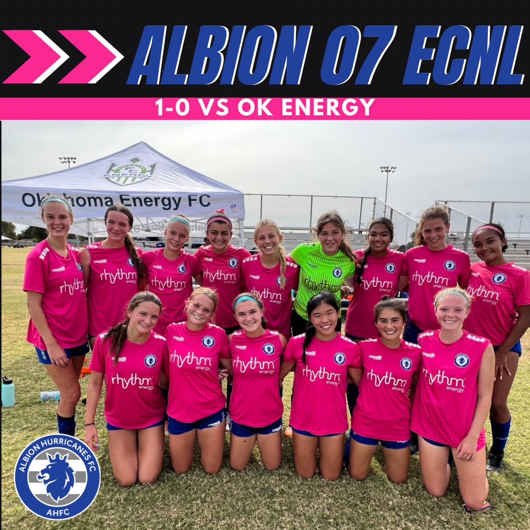 Final from OKC. 1-0. Great “W” and 3pts in our “Pink Out” kits. On to Tulsa for tomorrow at 11. ⚽️@KaydeeAmorosa 🅰️@Ryannweber07 Clean Sheet @samqureshey00 And Abigail! Great Team effort today! @ImYouthSoccer @EcnlTexas @PrepSoccer #PinkOut #PinkOctober