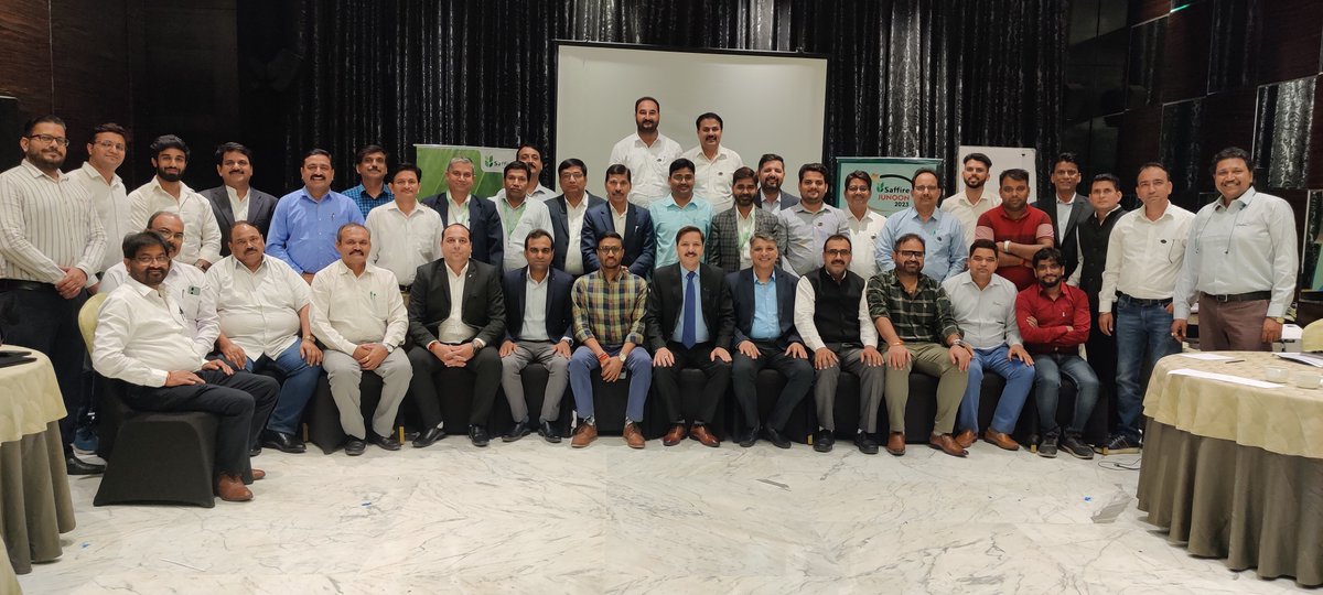SaffireCrop's tweet photo. @saffirecropscience organized a Two Days Business review &amp; way forward strategy meet at Delhi (Hotel Radisson Blu). Here we had celebrate the half yearly performance and awarded to our front field warriors by our honorable MD Sh. Ankur Aggarwal.
#businessreview #junoon #saffire https://t.co/frdaVsW8tC