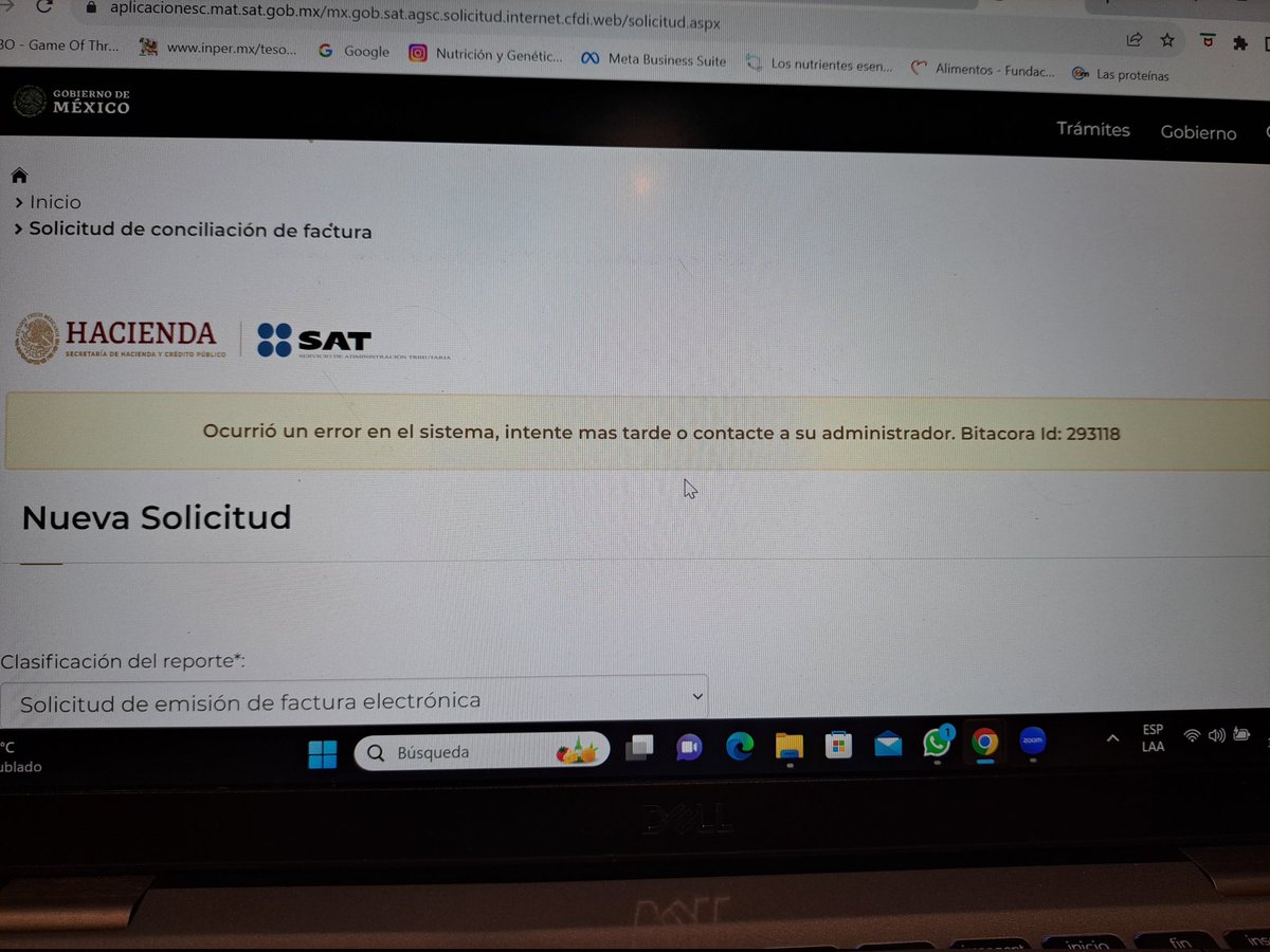 DraMedinaCastro's tweet photo. @SATMX he intentado realizar una conciliación de factura en la página y continuamente me indica que hay error en sistema, envío correo y me responde el Bot diciendo que debo hacerlo en la página. ¿Cómo puedo resolverlo? https://t.co/D9uiPcMfvt