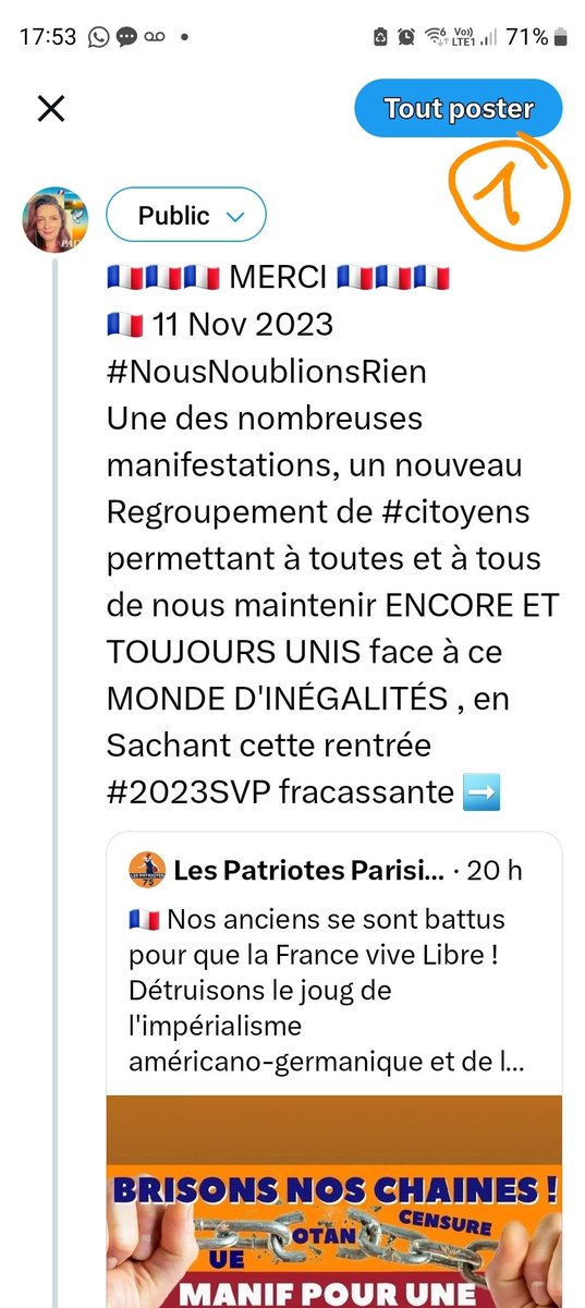 NadegeBugnon444's tweet photo. Juste pour être bien au fait que tous Tweets soient PARTAGER https://t.co/ty9UpOcWoP