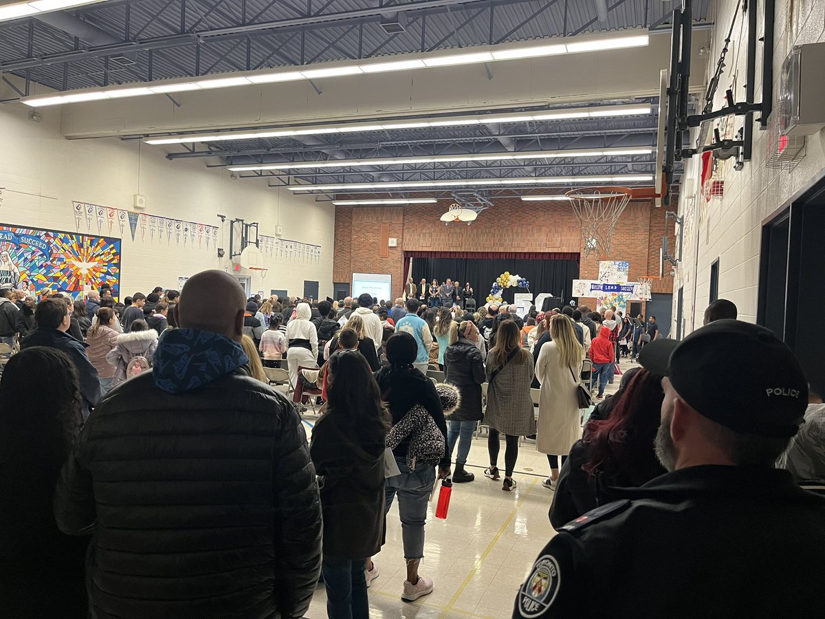 Standing room only while past , present, and future students celebrate the 50th anniversary at St. Angela Catholic Elementary School. @TPS23Div @TPS_CPEU #CommunityEngagement