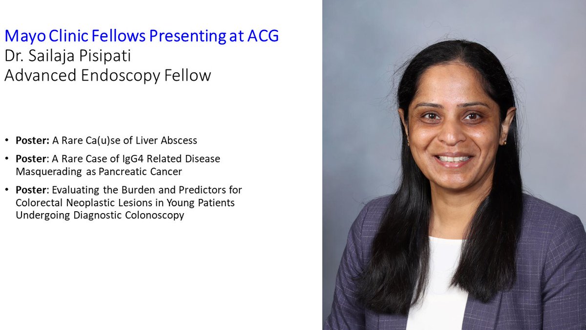 🔦 SPOTLIGHT 🔦 on advanced endoscopy fellow, Dr. @pisipatisailaja's presentations at @amcollegegastro 's annual meeting #ACG2023. @dougsimonetto @iriswangmd @vinaychandramd