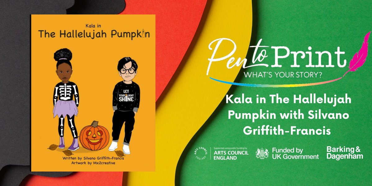 Come along to <a href="/Pen_to_Print/">Pen to Print</a>'s FREE story time sessions at Dagenham Library on Wed 25 Oct. Take your pick from Christine Naggenda-Ighorue’s ‘Mum’s Nasty Habit’ or Griffith-Francis’ Kala in The Hallelujah Pumpkin (or join us for both!) 

More info👇🏽 
orlo.uk/i8qpx